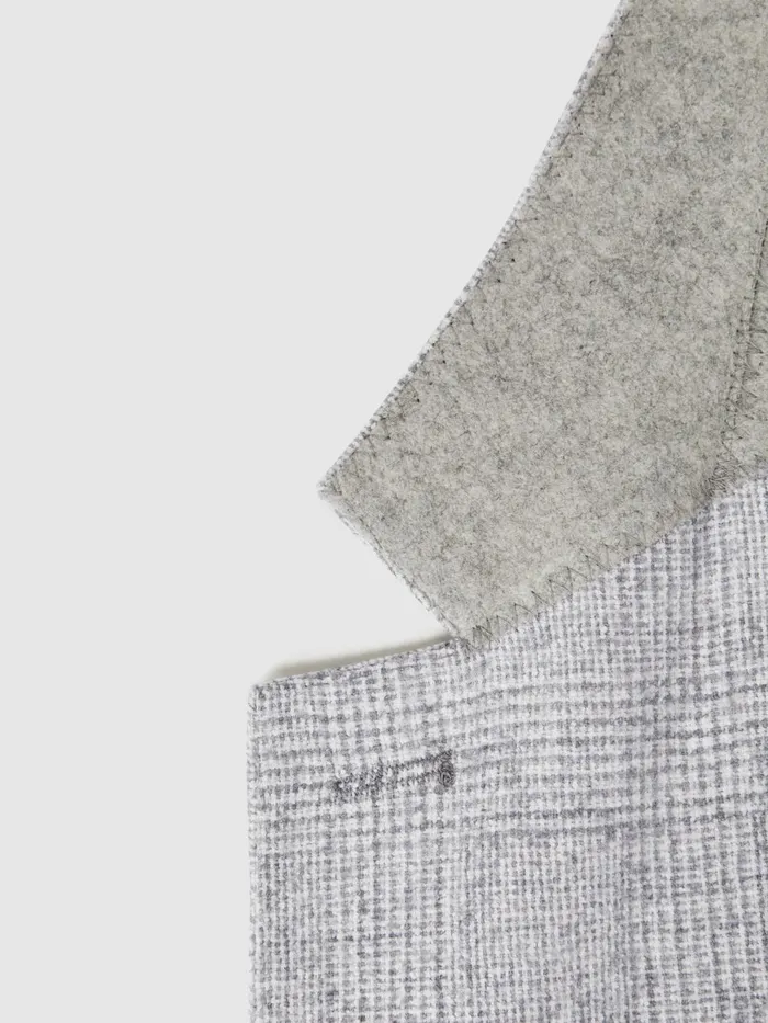Men Lindhurst Single Breasted Check Blazer Grey Reiss Suits and Tailoring