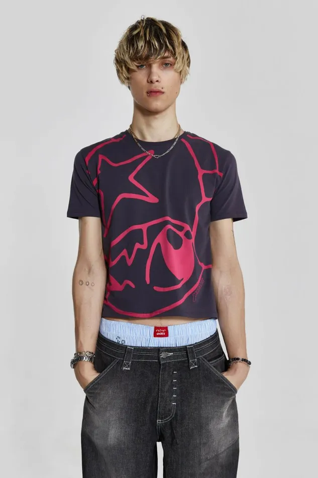 Men Listen Shrunken Tee Black Jaded London TShirts