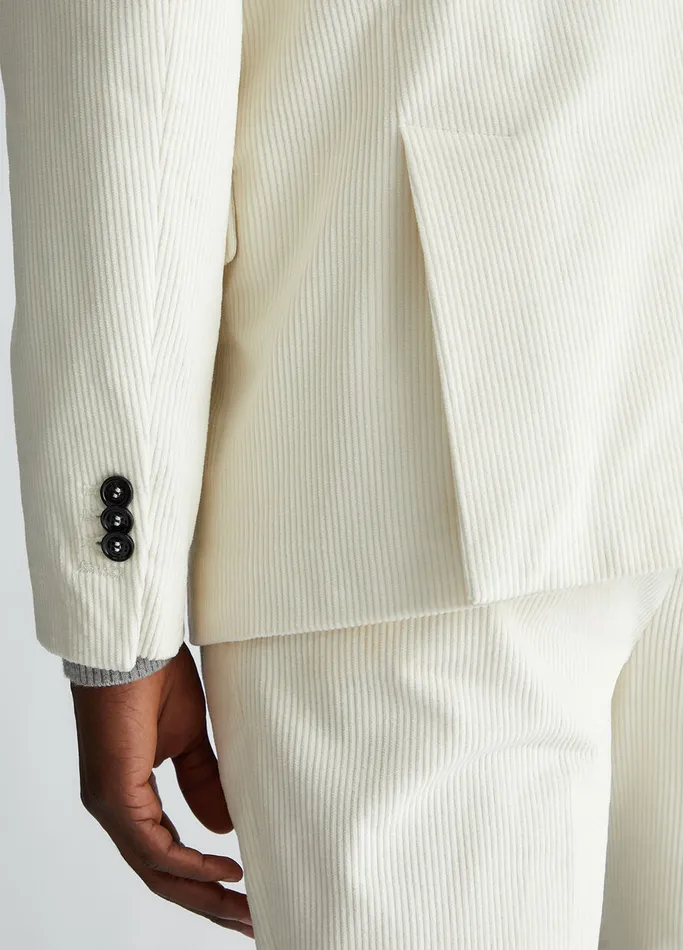 Men Liujo Jackets and Waistcoats Velvet Jacket White