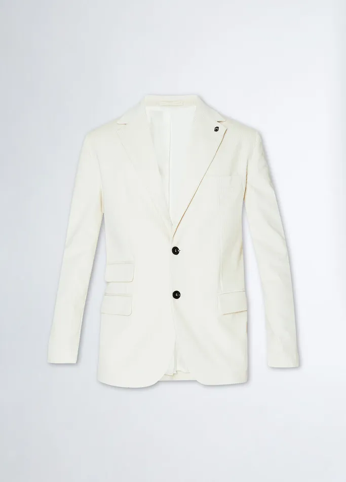 Men Liujo Jackets and Waistcoats Velvet Jacket White