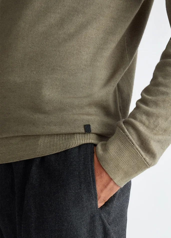 Men Liujo Knitwear LightColoured Merino Wool Sweater Stone