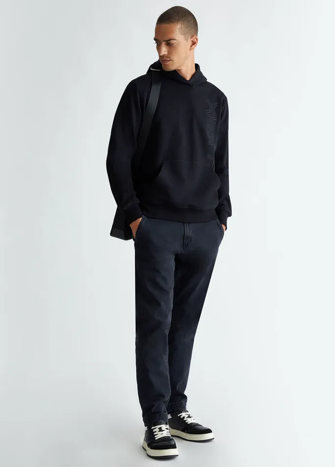 Men Liujo Polo Shirts and TShirts Black Cotton TShirt