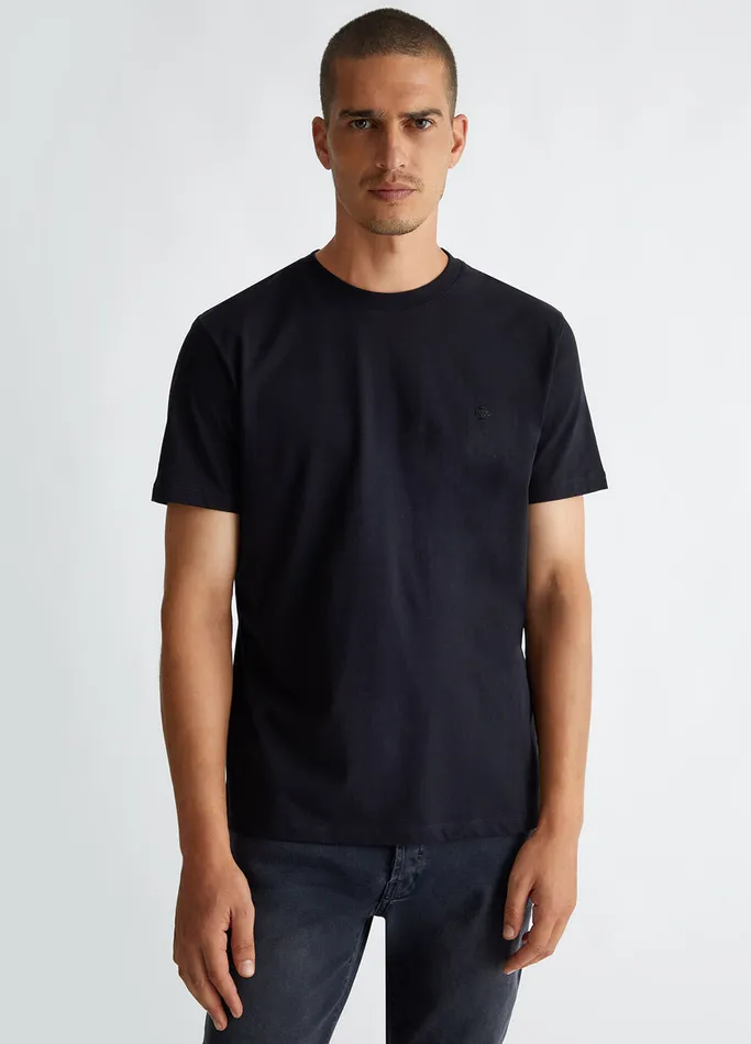 Men Liujo Polo Shirts and TShirts Regular Fit TShirt Black