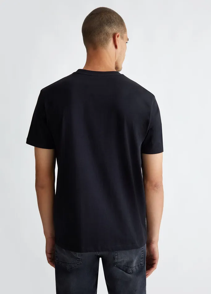 Men Liujo Polo Shirts and TShirts Regular Fit TShirt Black