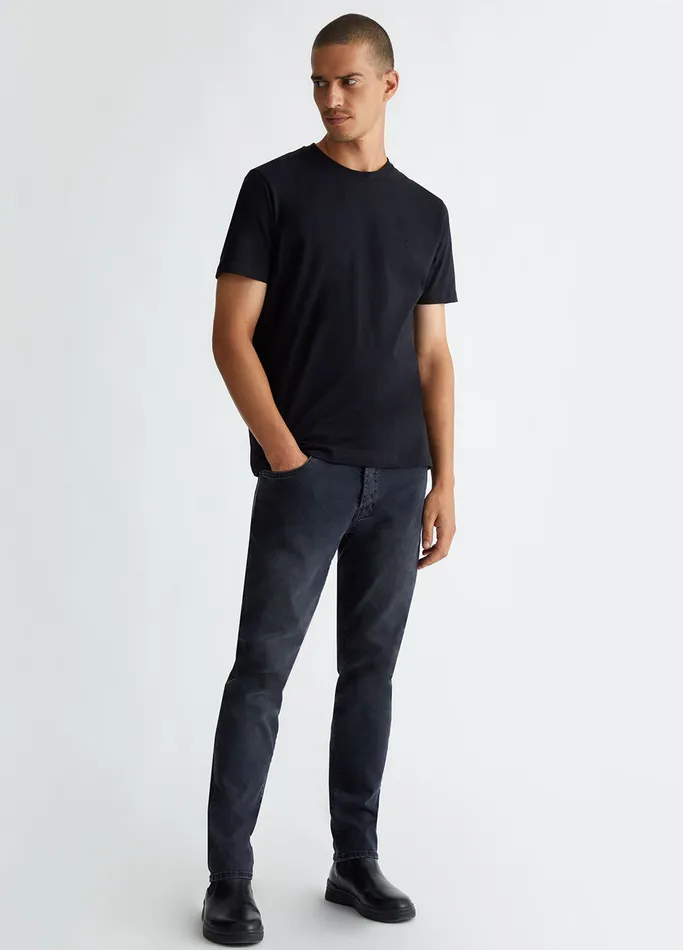 Men Liujo Polo Shirts and TShirts Regular Fit TShirt Black