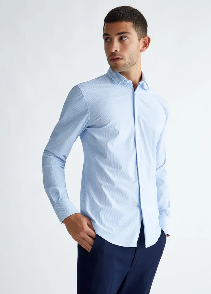 Men Liujo Shirts Regular Fit Shirt Light Blue