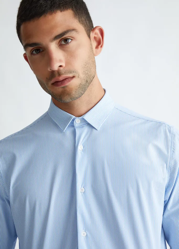 Men Liujo Shirts Regular Fit Shirt Light Blue