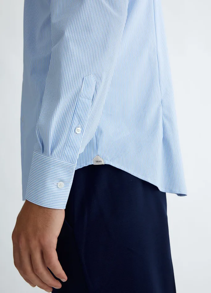 Men Liujo Shirts Regular Fit Shirt Light Blue