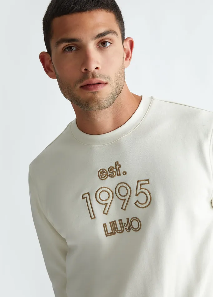 Men Liujo Sweaters Sweatshirt With Logo White