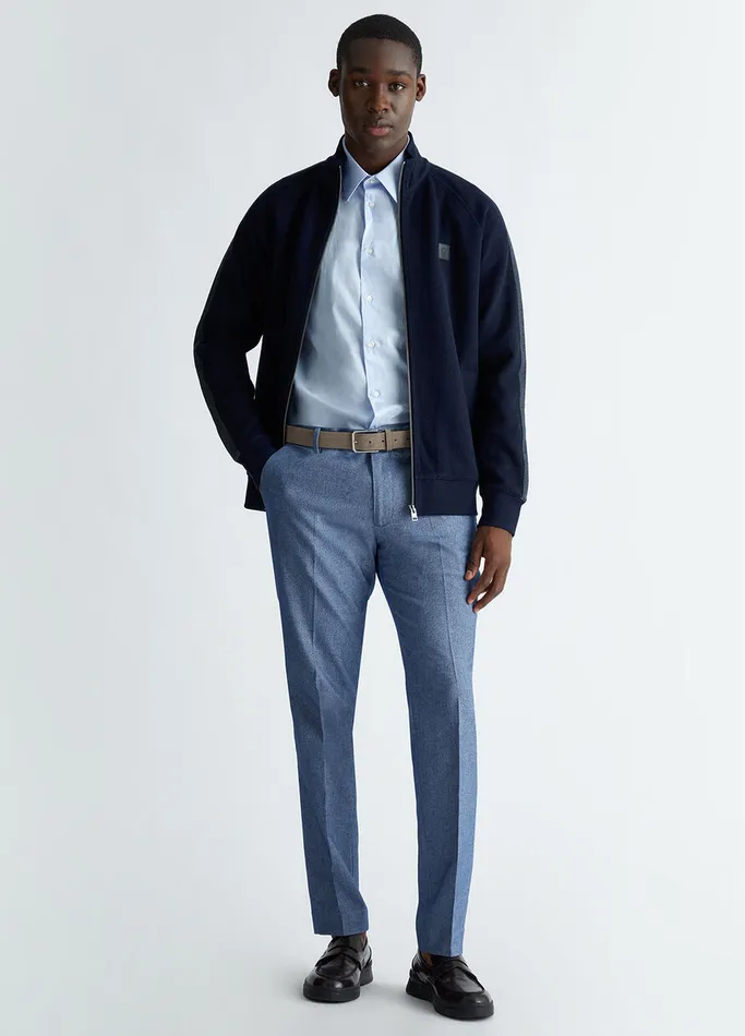 Men Liujo Sweaters Sweatshirt With Zip Dark Blue