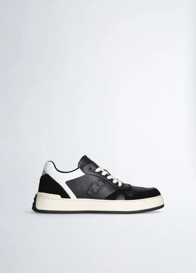Men Liujo Trainers Leather Sneakers Black