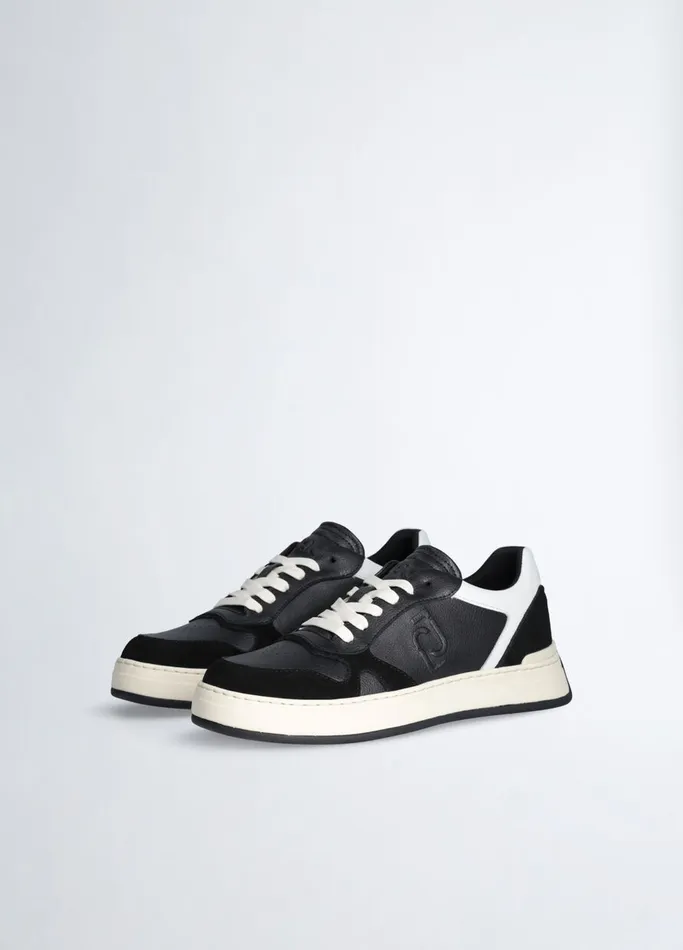 Men Liujo Trainers Leather Sneakers Black