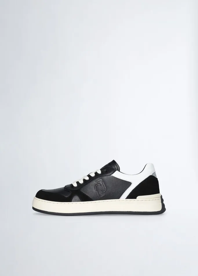 Men Liujo Trainers Leather Sneakers Black