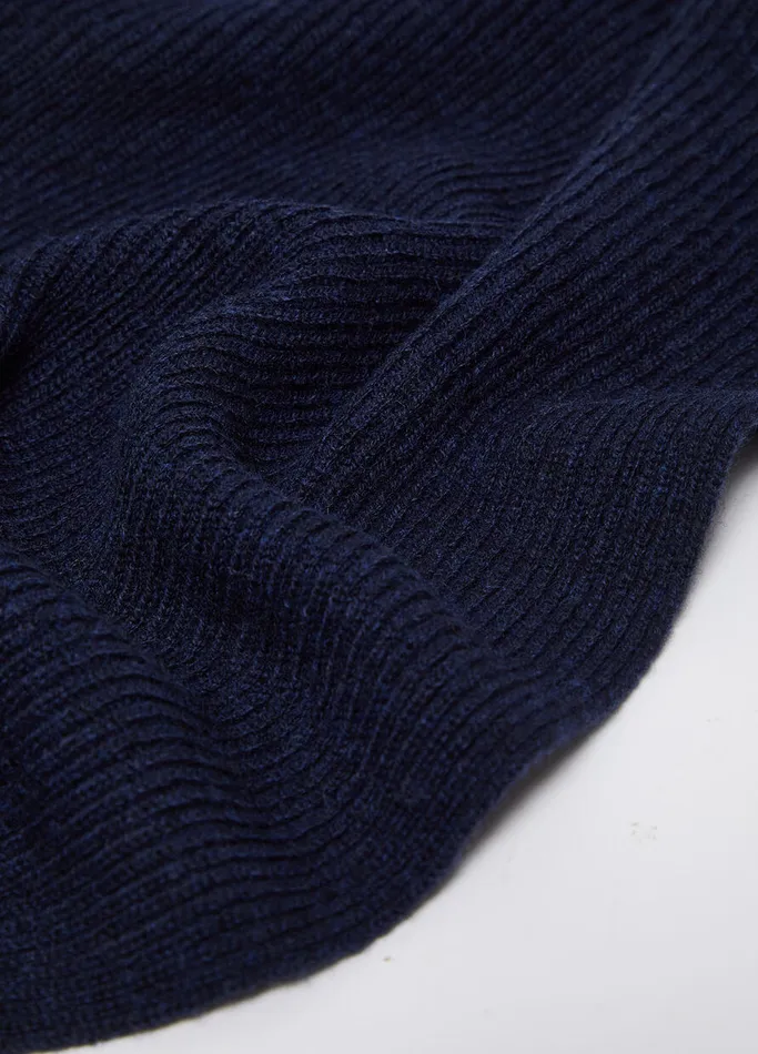 Men Liujo Wool Scarf Dark Blue