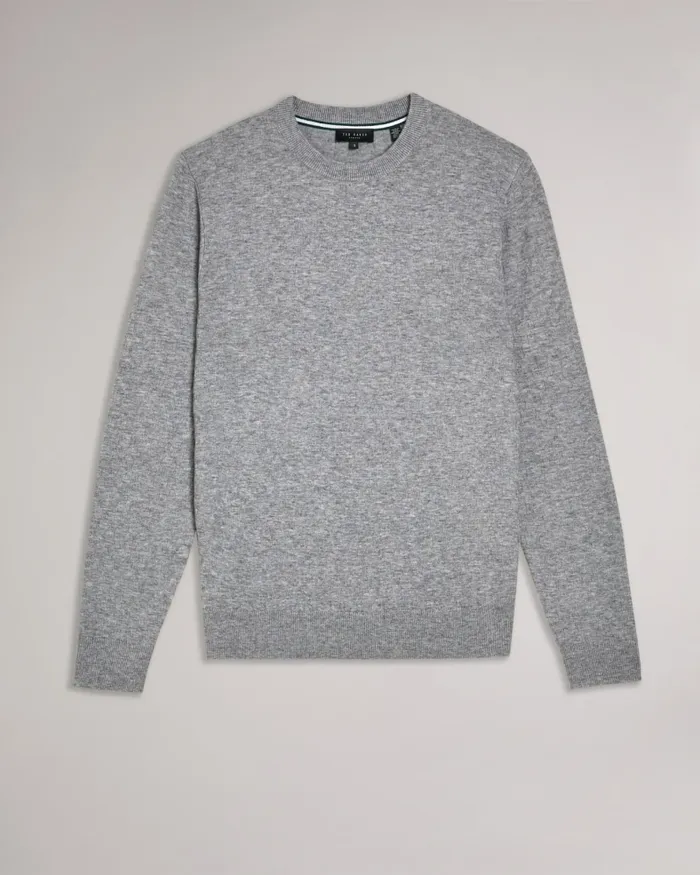 Men LOUNG 8211 Long Sleeve T Knit Jumper Greymarl Ted Baker Jumpers and Knitwear
