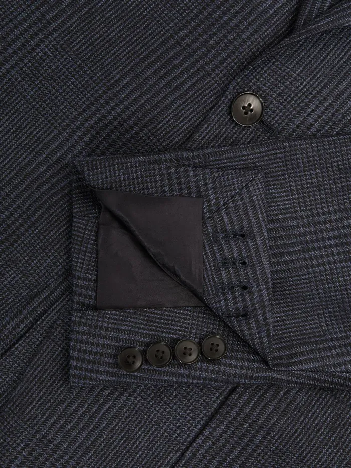 Men Matinee Single Breasted Prince Of Wales Check Blazer Grey Reiss Suits and Tailoring