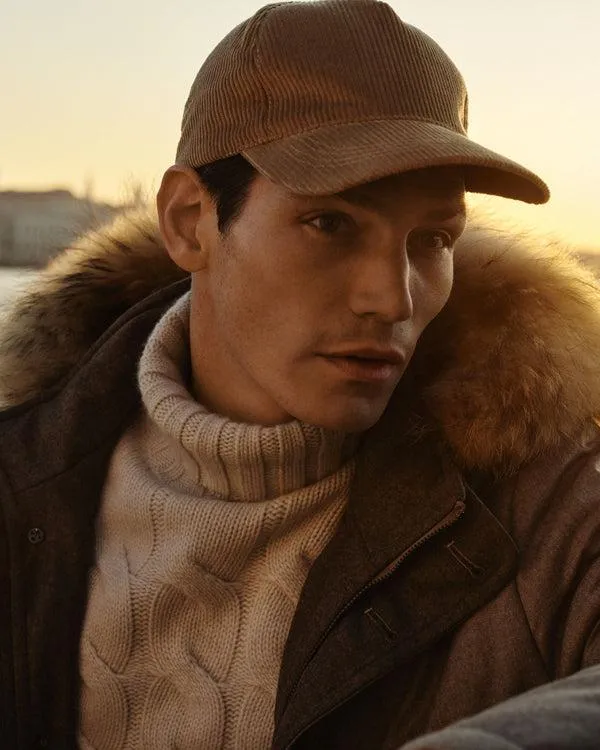 Men Men039s Fur Trim Woven CoatIn Mid Grey Mid Grey NPeal Coats and Jackets