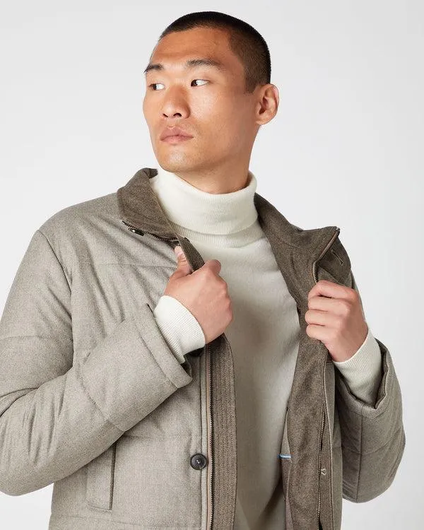 Men Men039s Fur Trim Woven CoatIn Mid Grey Mid Grey NPeal Coats and Jackets