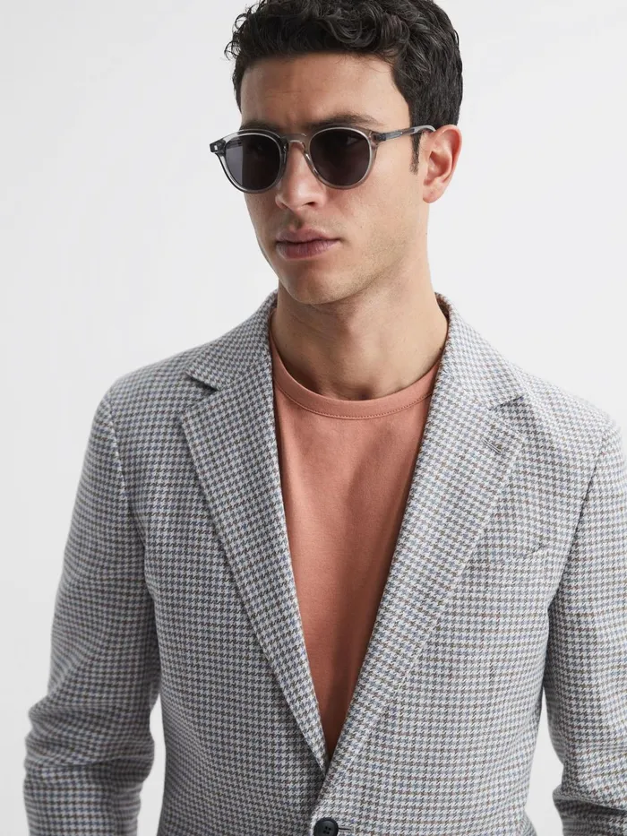 Men Nelson Monokel Eyewear Round Sunglasses Black Reiss Sunglasses