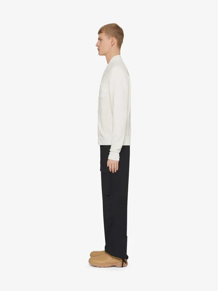 Men Outerwear and Blousons Givenchy GIVENCHY 1952 Varsity Jacket In Knit Ivory