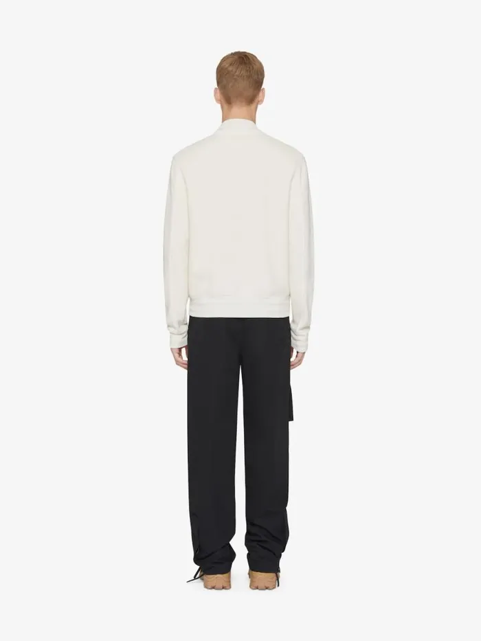 Men Outerwear and Blousons Givenchy GIVENCHY 1952 Varsity Jacket In Knit Ivory