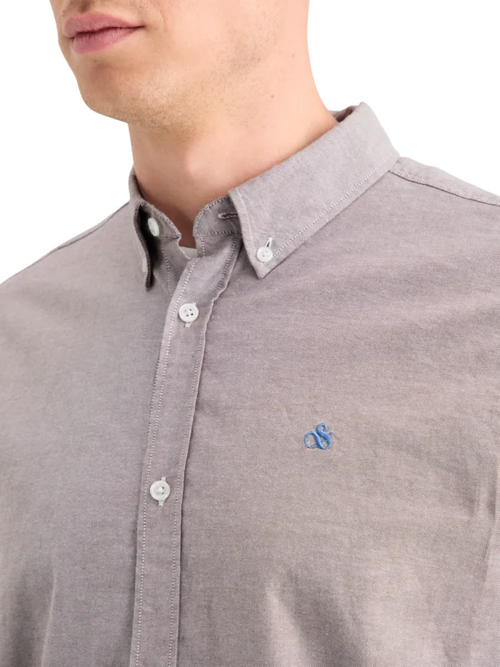 Men OXFORD SOLID Rich Mahogany Scotch and Soda Shirts