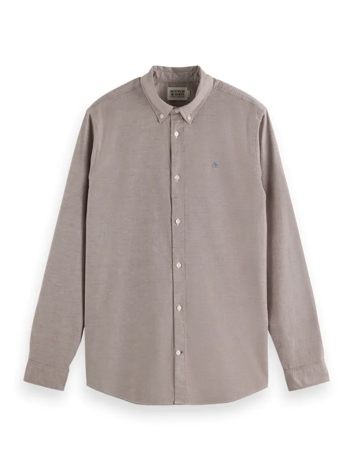 Men OXFORD SOLID Rich Mahogany Scotch and Soda Shirts