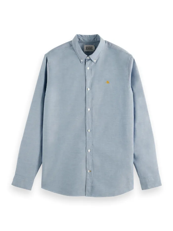 Men OXFORD SOLID Rich Mahogany Scotch and Soda Shirts