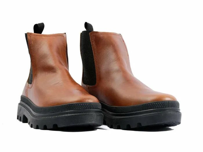 Men Palladium Boots Pallatrooper Chelsea Beeswax Brown