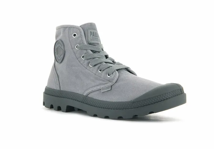 Men Palladium Boots Pampa Hi Gray Flannel