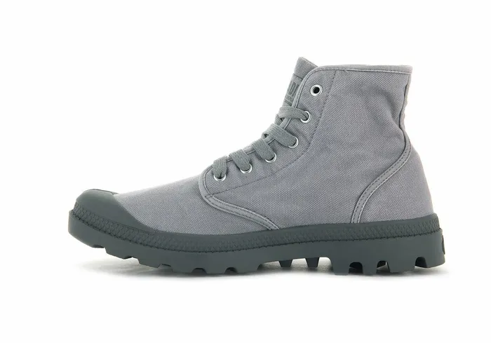 Men Palladium Boots Pampa Hi Gray Flannel