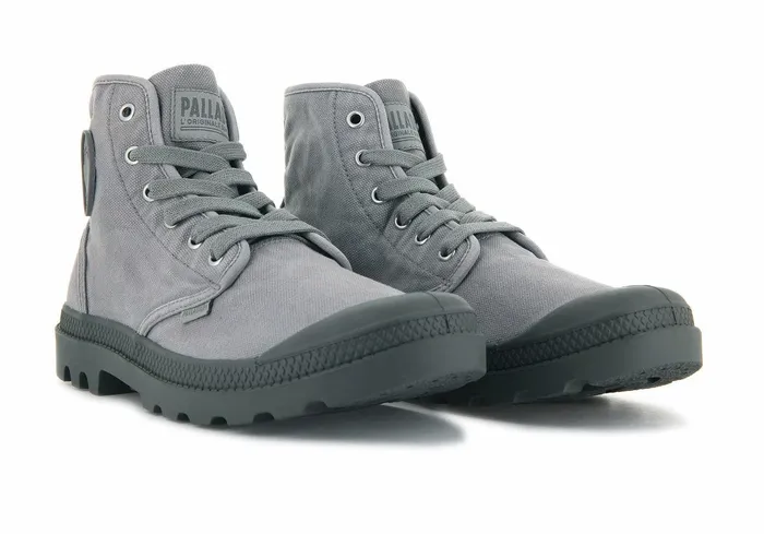 Men Palladium Boots Pampa Hi Gray Flannel