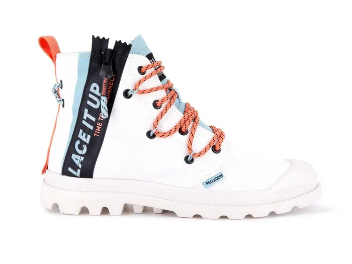 Men Palladium Boots Pampa Lite Lace It Star White