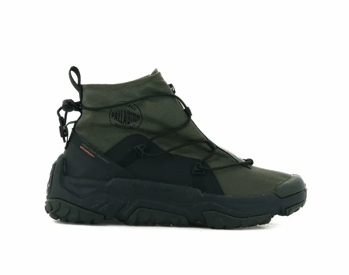 Men Palladium Sneakers OffGrid Hi Zip Waterproof Olive Night