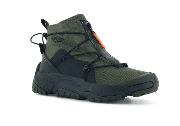 Men Palladium Sneakers OffGrid Hi Zip Waterproof Olive Night