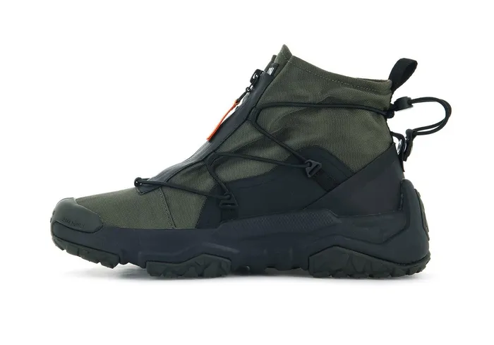 Men Palladium Sneakers OffGrid Hi Zip Waterproof Olive Night