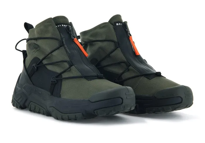 Men Palladium Sneakers OffGrid Hi Zip Waterproof Olive Night