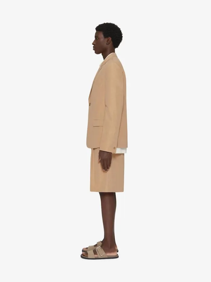 Men Pants and Shorts Givenchy Bermuda Shorts In Linen Tan