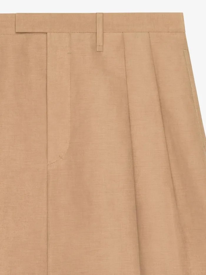 Men Pants and Shorts Givenchy Bermuda Shorts In Linen Tan
