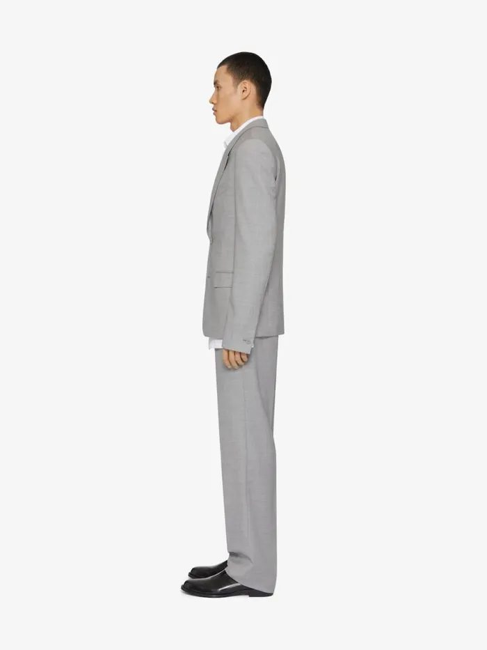 Men Pants and Shorts Givenchy Tailored Pants In Wool Greywhite