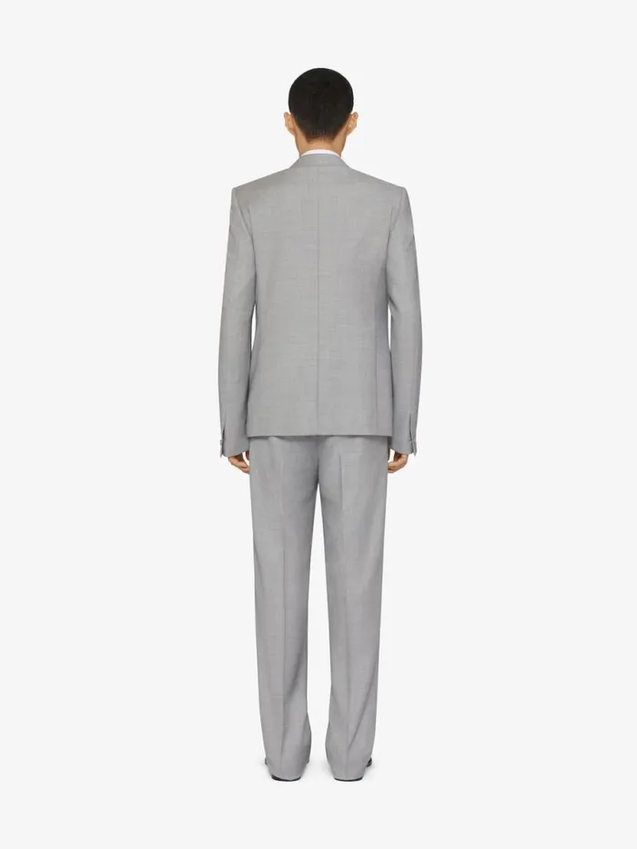 Men Pants and Shorts Givenchy Tailored Pants In Wool Greywhite