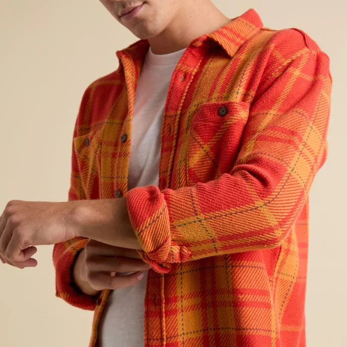 Men Reef Outerwear Orson Long Sleeve Woven Shirt Chili Men Reef Outerwear Orson Long Sleeve Woven Shirt Chili