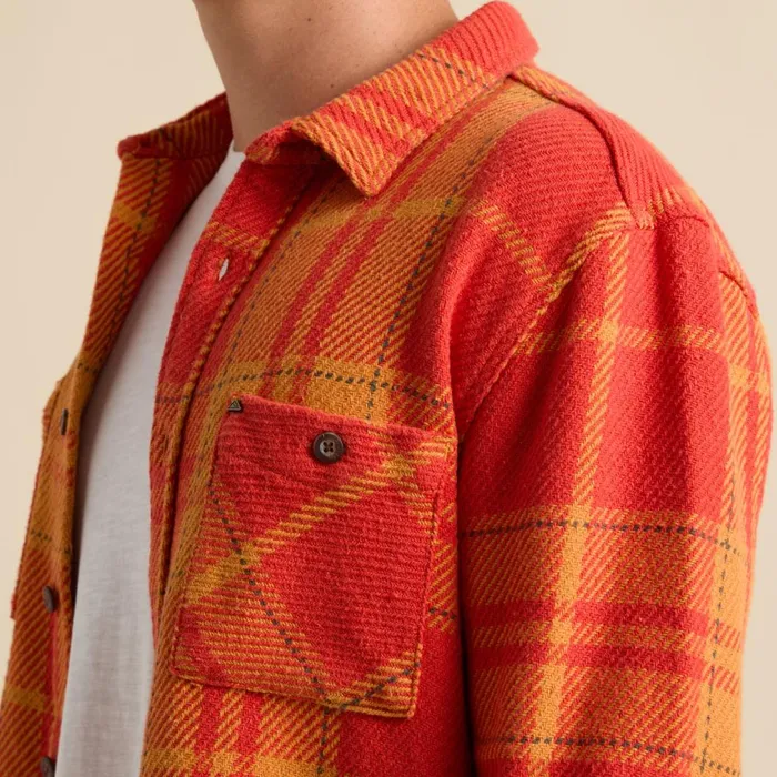 Men Reef Outerwear Orson Long Sleeve Woven Shirt Chili Men Reef Outerwear Orson Long Sleeve Woven Shirt Chili