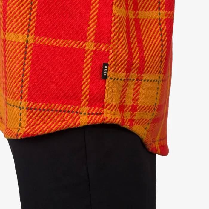 Men Reef Outerwear Orson Long Sleeve Woven Shirt Chili Men Reef Outerwear Orson Long Sleeve Woven Shirt Chili