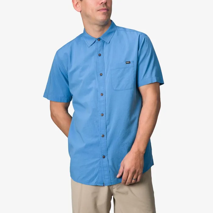 Men Reef TShirts and Shirts Collins Short Sleeve Shirt Parisian Blue