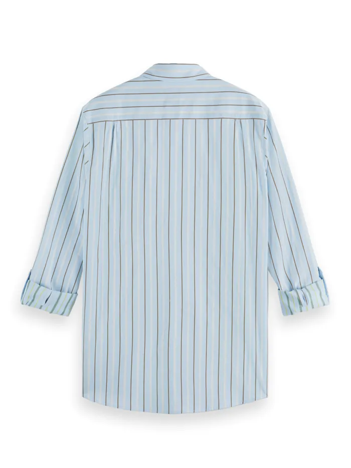 Men Regular Fit Dobby Stripe Shirt Pitch Green Pinstripe Scotch and Soda Shirts Men Regular Fit Dobby Stripe Shirt Pitch Green Pinstripe Scotch and Soda Shirts