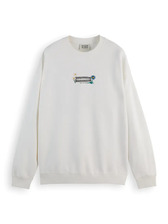 Men Relaxed Fit Artwork Sweatshirt Swan Scotch and Soda Sweatshirts and Hoodies