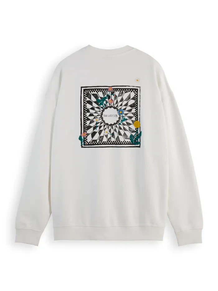 Men Relaxed Fit Artwork Sweatshirt Swan Scotch and Soda Sweatshirts and Hoodies