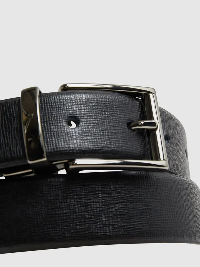 Men Ricky Reversible Leather Belt Black Reiss Belts Men Ricky Reversible Leather Belt Black Reiss Belts