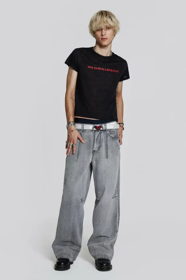 Men Rockstar Tee Black Jaded London TShirts